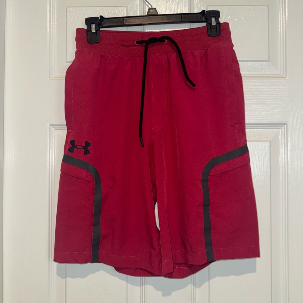 Under Armour Men's Burgundy and Navy Athletic Shorts-2 Pairs. Size S
